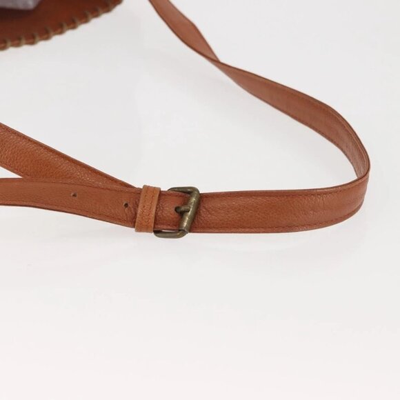 SAINT LAURENT Shoulder Bag Leather Brown Gold Auth SW1562 - Picture 8 of 16